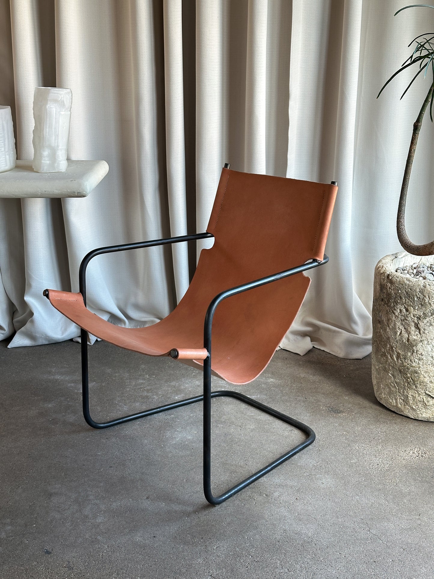 The "La Manzanita" Cantilevered Sling Chair by Jacob Downard