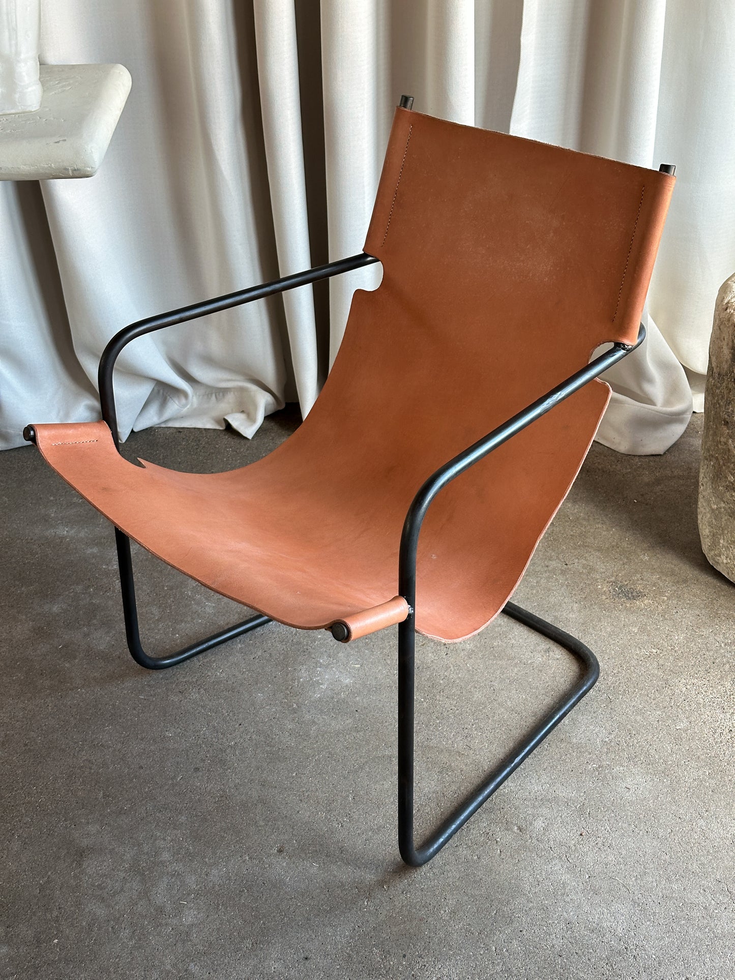The "La Manzanita" Cantilevered Sling Chair by Jacob Downard