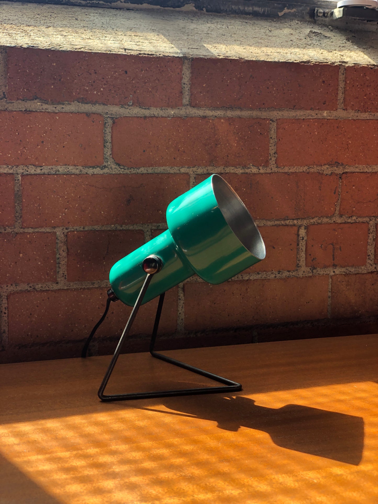 Vintage Teal Spotlight Lamp