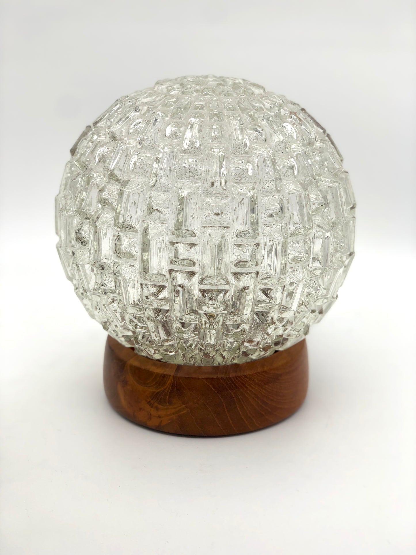 Danish Teak & Glass Table Lamp