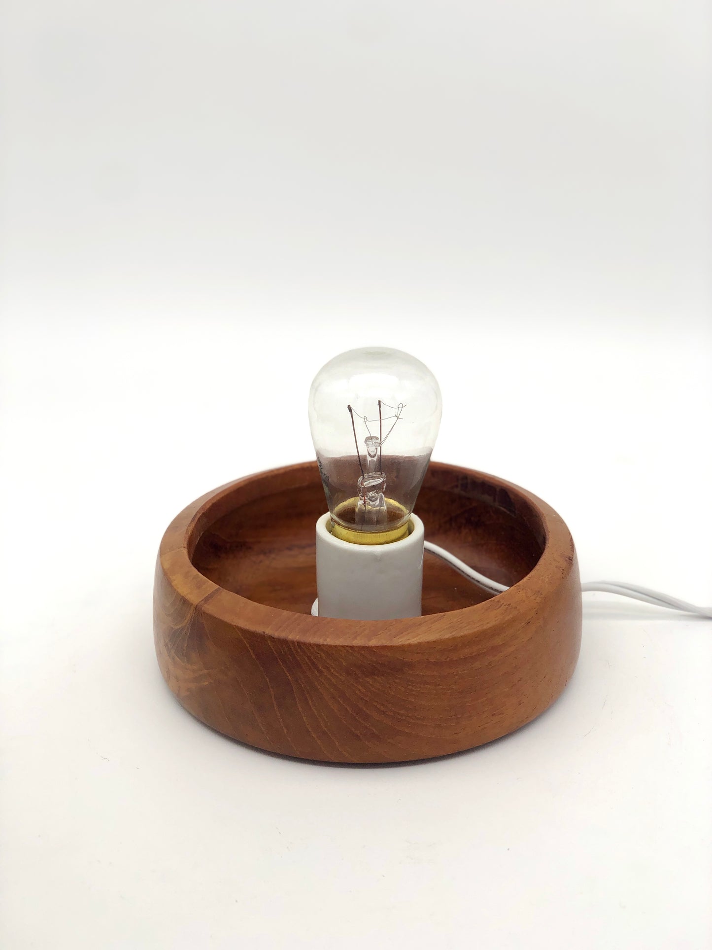 Danish Teak & Glass Table Lamp