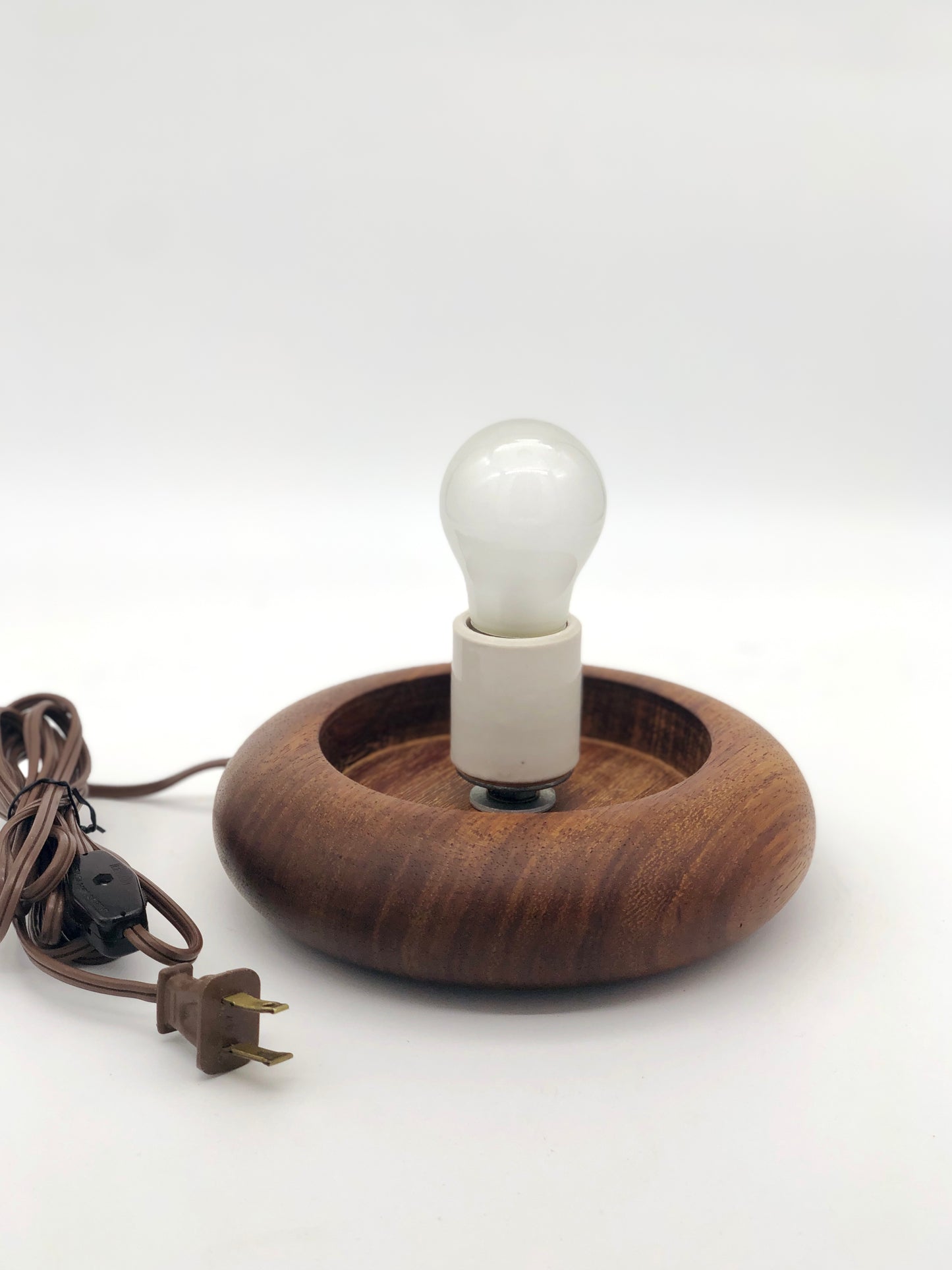 Danish Teak & Glass Table Lamp