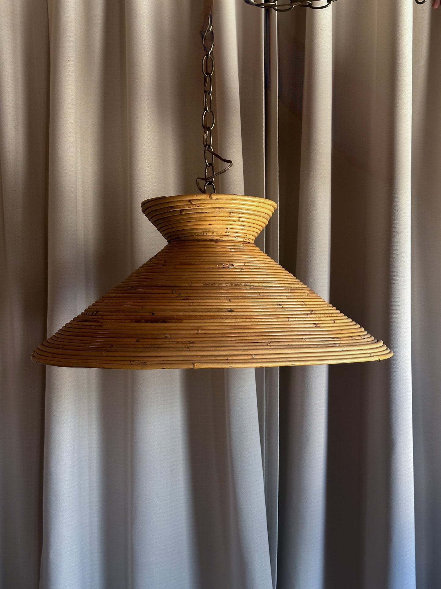 Vintage Pencil Reed Pendant Light