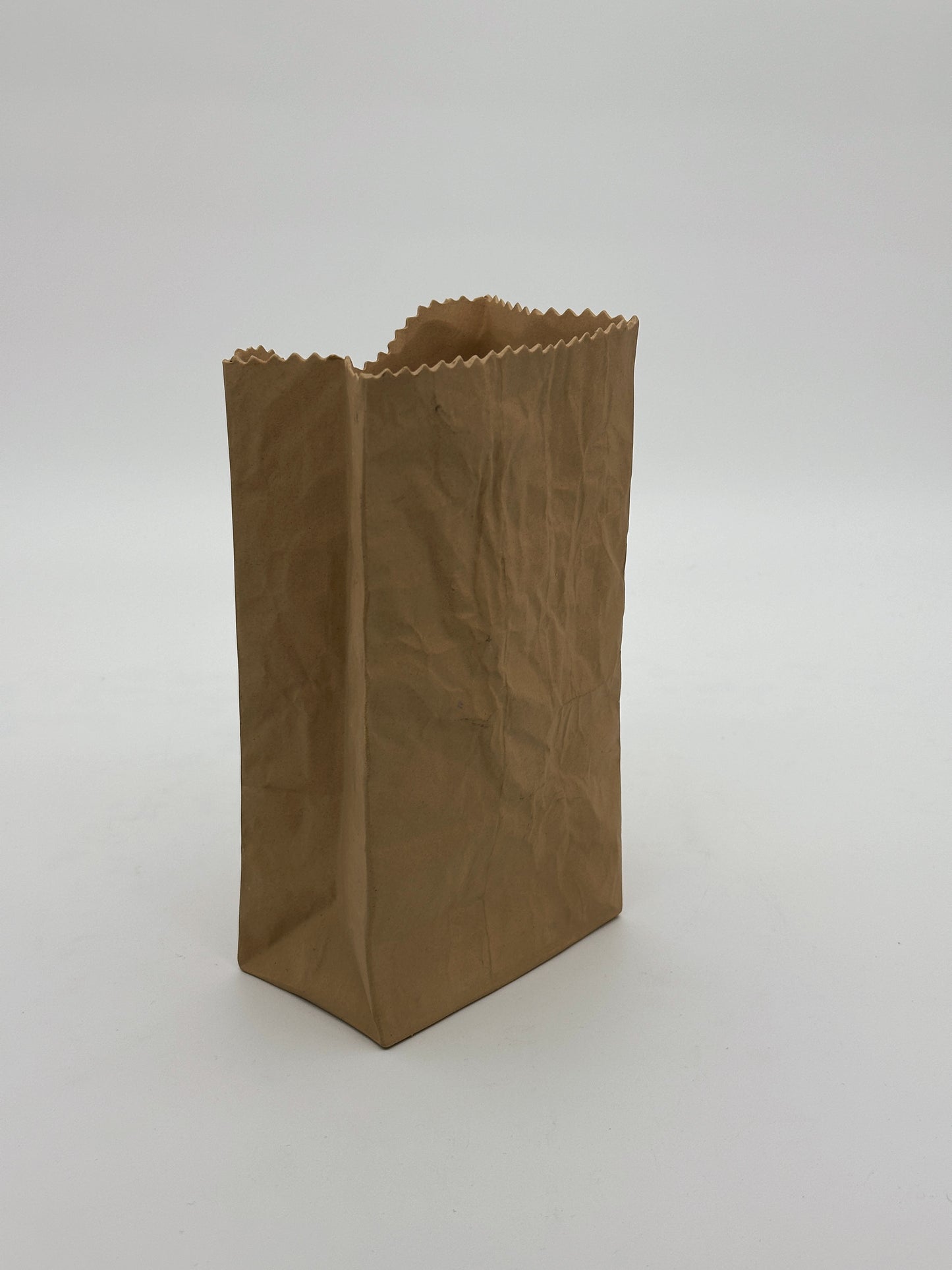 Michael Harvey Ceramic Paper Bag Vase