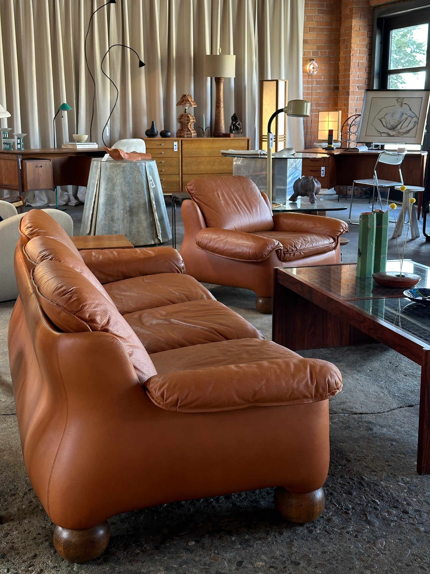 Vintage Polardesign Leather Sofa | 1974, Finland