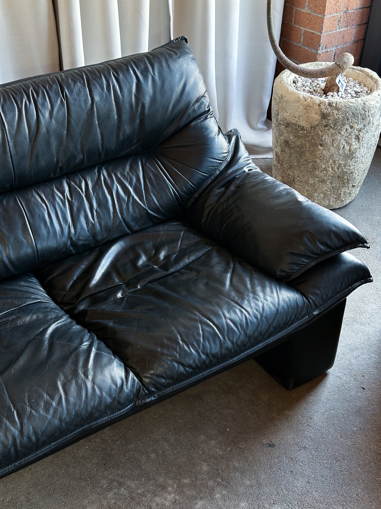 Vintage Salotti Leather Sofa